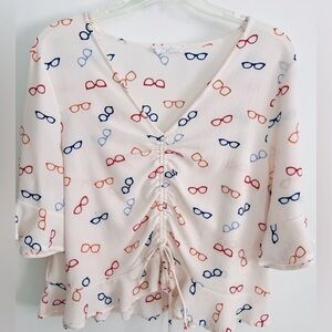 Elodie eyeglass pattern top